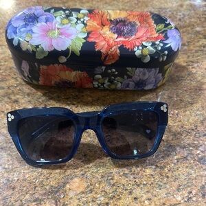 Brighton Blue Sunglasses with Floral Case